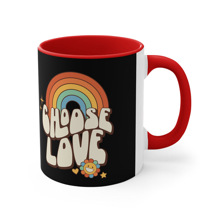 Choose Love Rainbow Accent Coffee Mug, 11oz