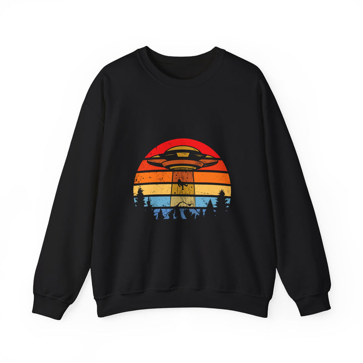 Bigfoot Alien Abduction Sweatshirt Retro