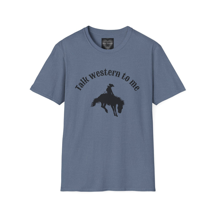 Western Cowboy Graphic T-Shirt - Unisex Tee &quot;Talk Western to Me&quot;