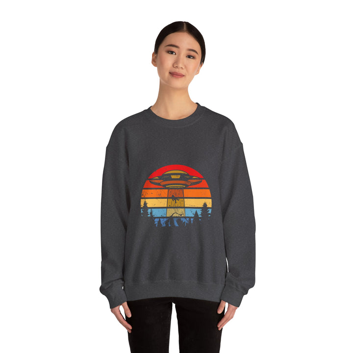 Bigfoot Alien Abduction Sweatshirt Retro
