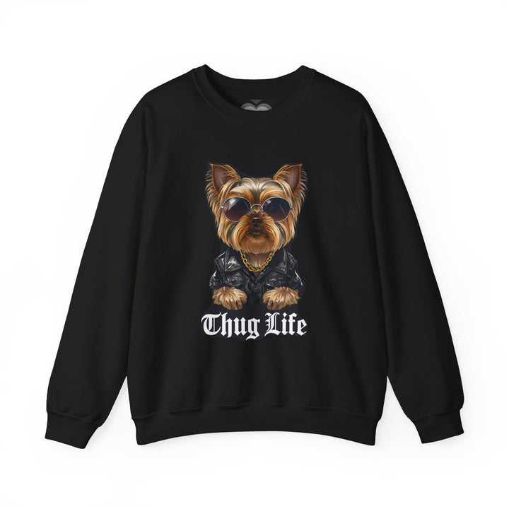 Thug Life Dog Sweatshirt Yorkie Gift Unisex for Pet Lovers Yorkshire Terrier Lover