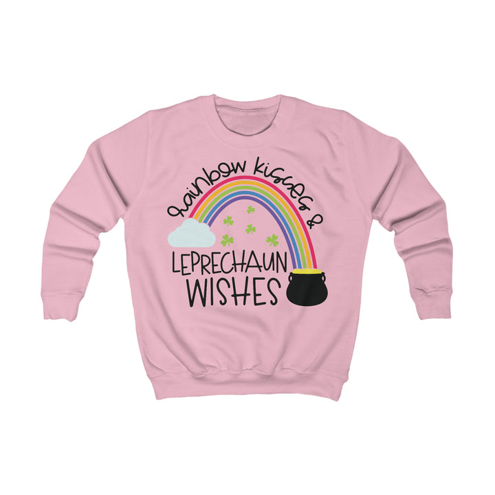 Rainbow Kisses and Leprechaun Wishes Kids Sweatshirt