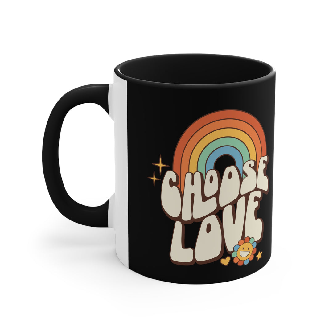 Choose Love Rainbow Accent Coffee Mug, 11oz