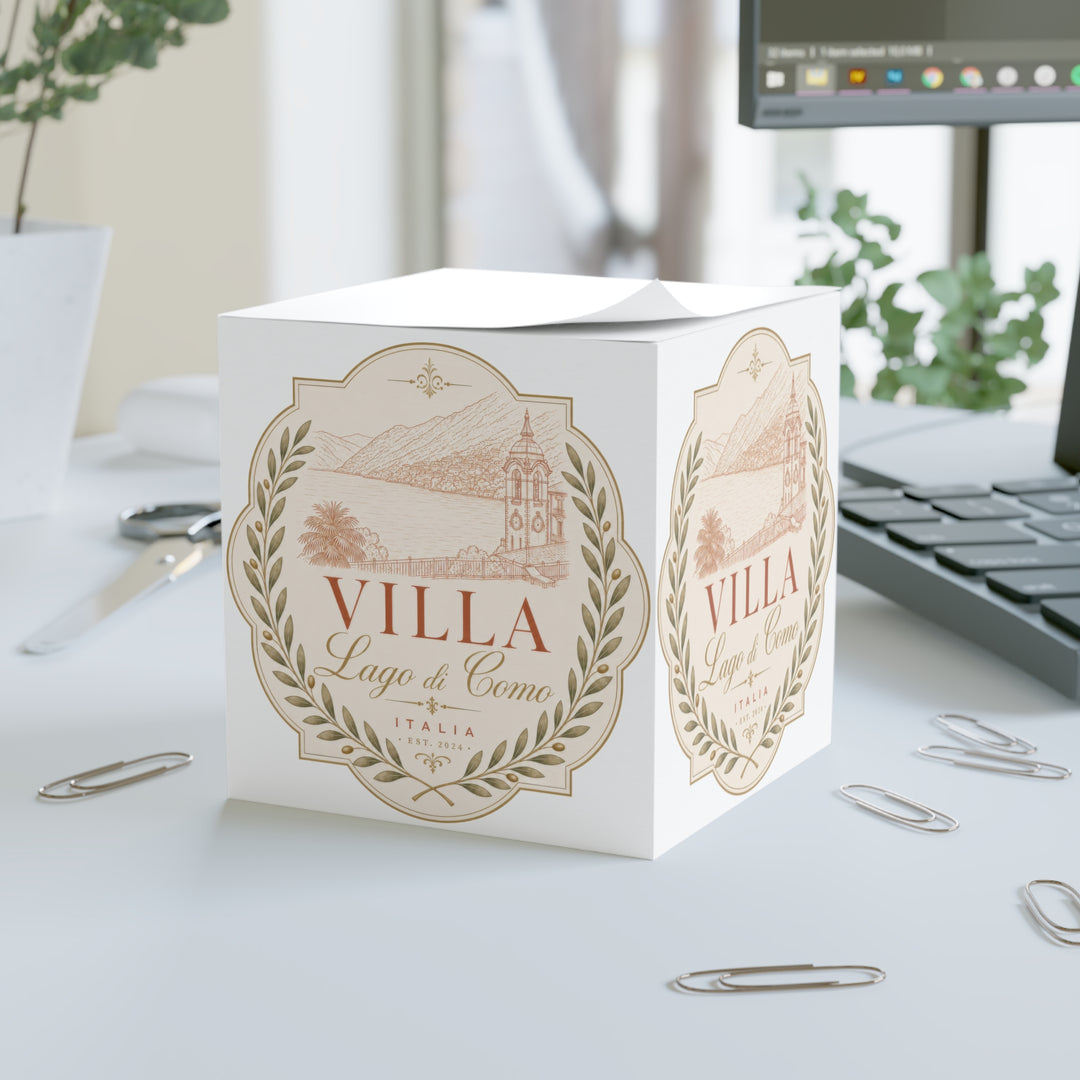 Villa Lago di Como Note Cube Italian Villa Sticky Note Pad