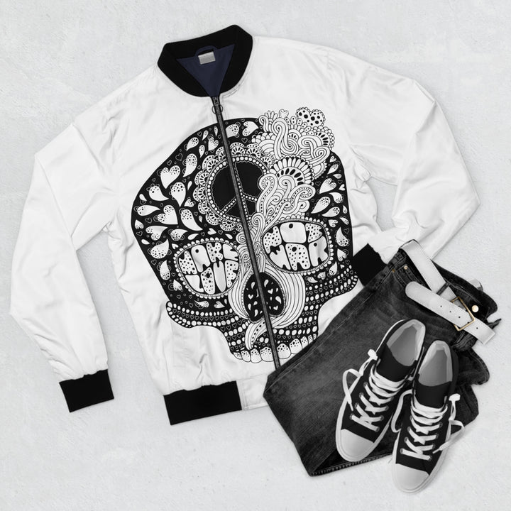 Skull 'Make Love Not War' Men's Bomber Jacket