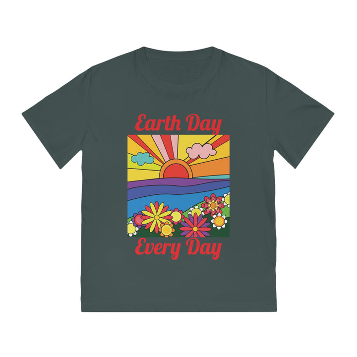 Earth Day Every Day Retro 70's Unisex Rocker T-Shirt