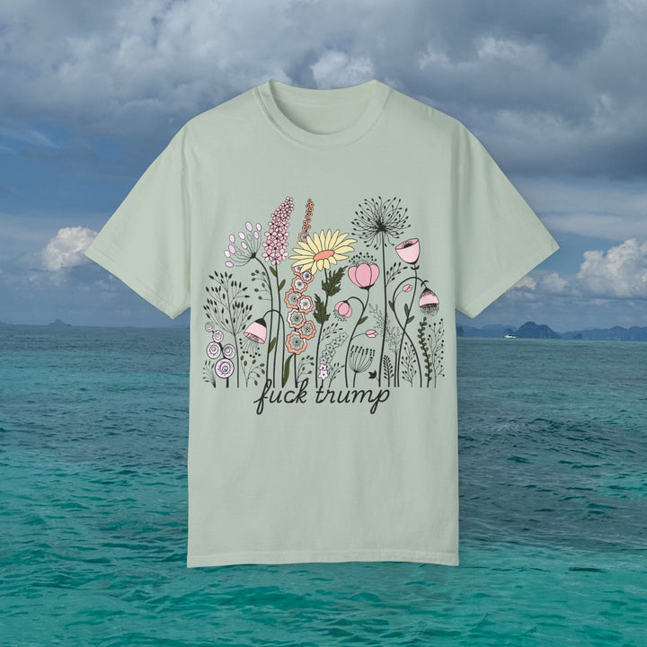 Wildflower Subtle Anti Trump TShirt Fuck Trump Shirt Comfort Colors® Tee Gift For Democrat Libs