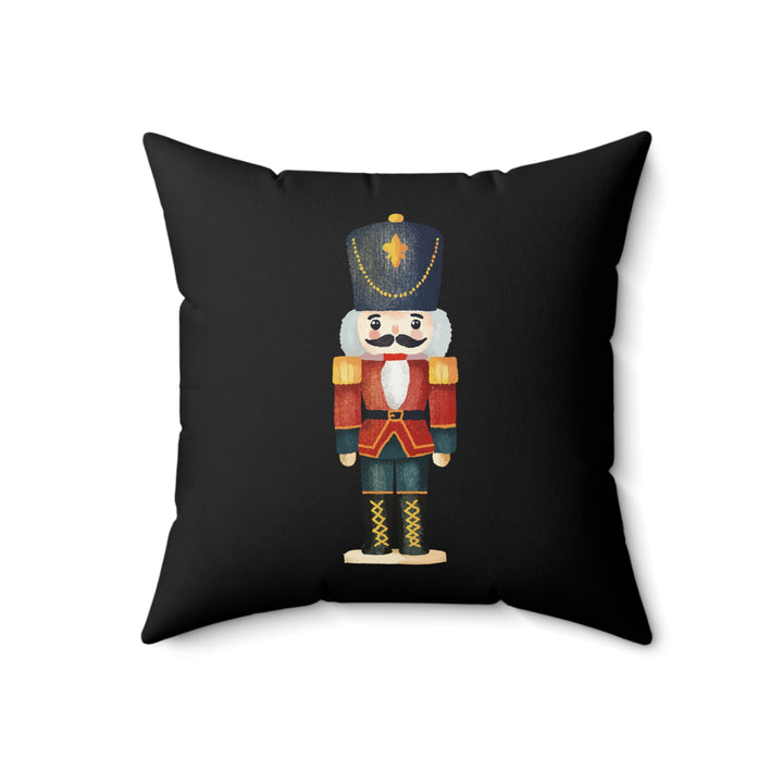 Nutcracker Faux Suede Square Pillow, Holiday Decor, Christmas Gifts, Home Accent, Decorative Pillow, Winter Vibes