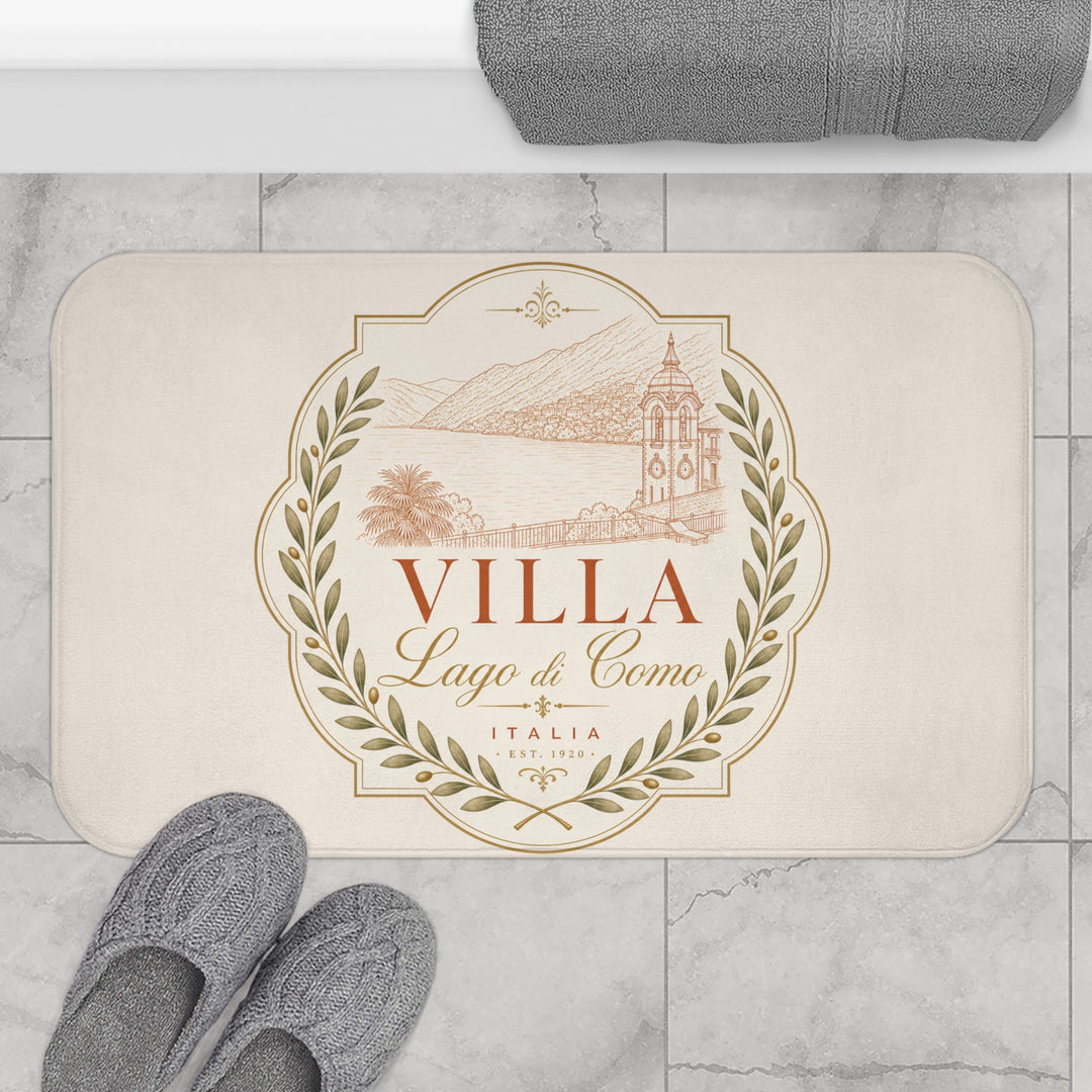 Villa Lago di Como Decorative Bath Mat Italian Villa Bathroom Rug