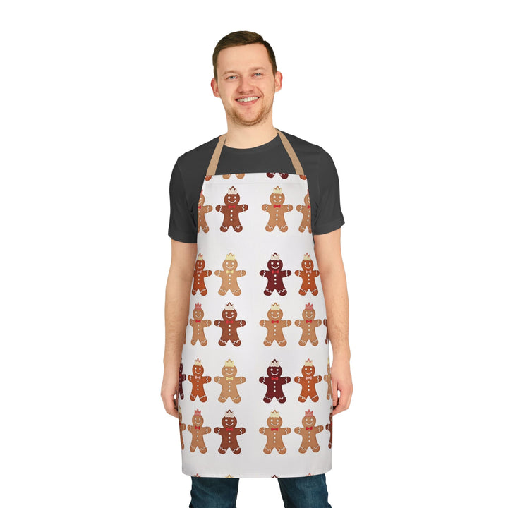 Gingerbread Pattern Apron Holiday Baking Kitchen Apron