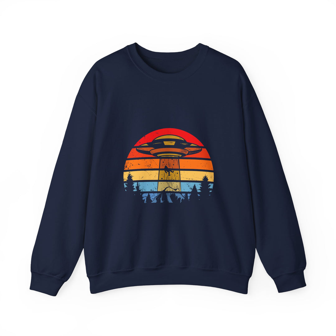 Bigfoot Alien Abduction Sweatshirt Retro