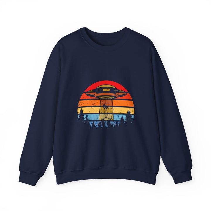 Bigfoot Alien Abduction Sweatshirt Retro