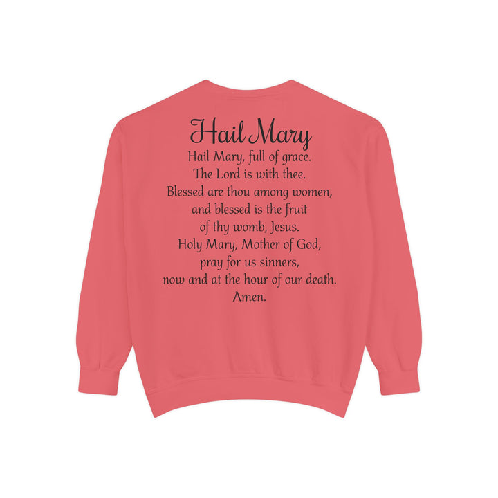 Comfort Colors Virgin Mary Hail Mary Prayer Unisex Sweatshirt Our Lady Of Guadalupe