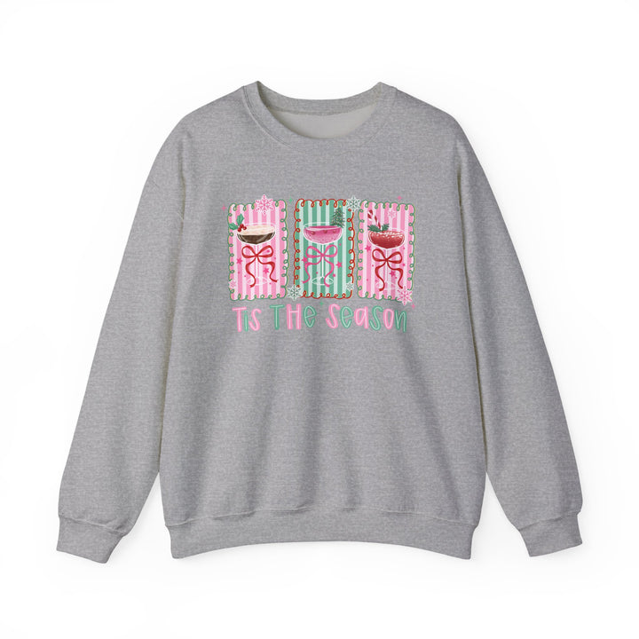Holiday Gift Sweatshirt Tis The Season Design Festive Cocktails