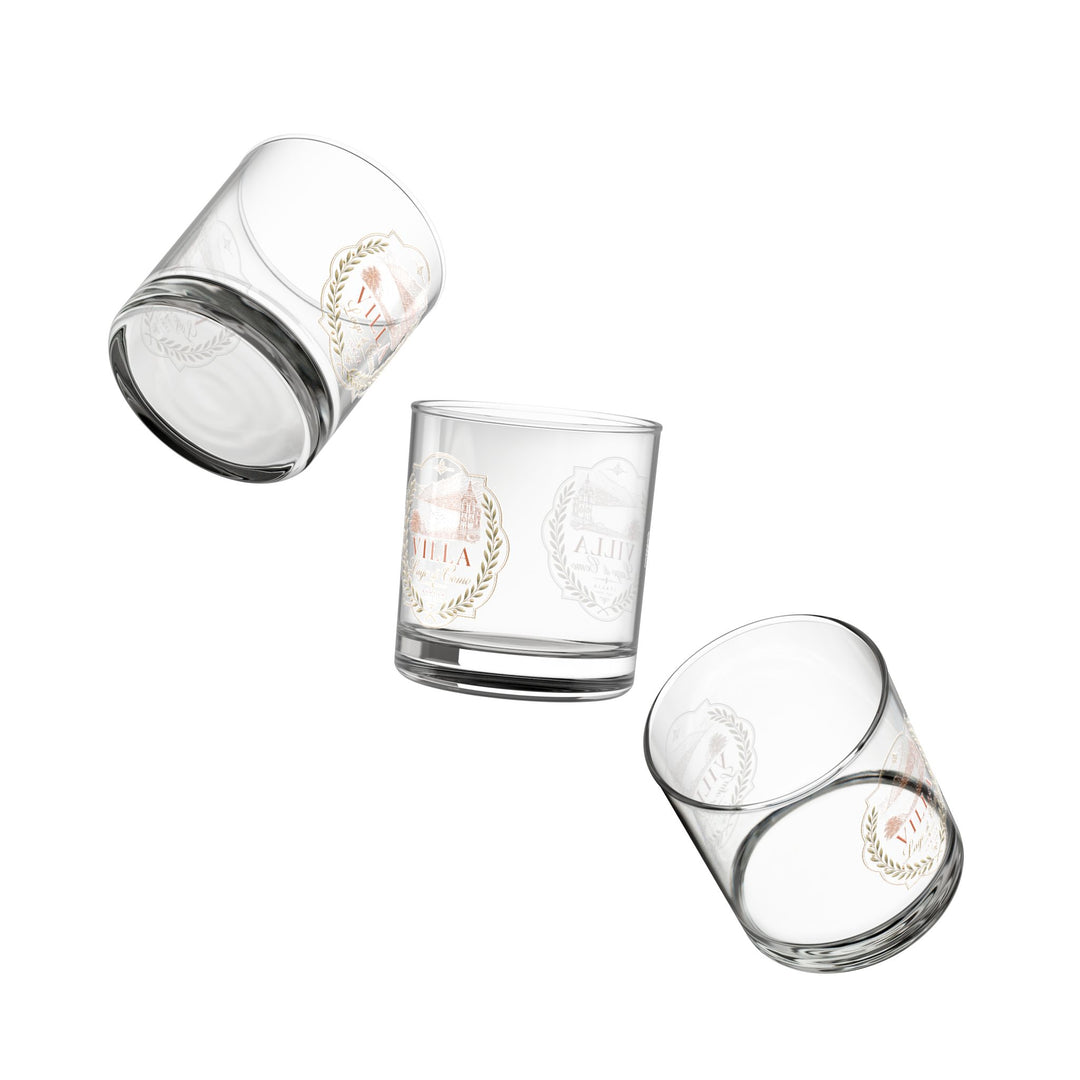 Engraved 10oz Whiskey Rocks Glass – Classic Crest Barware