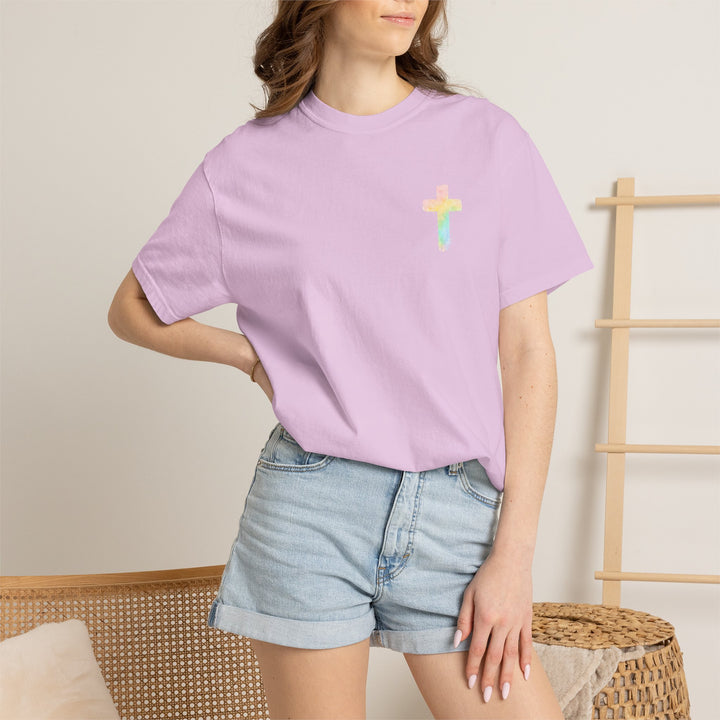 Christian Prayer TShirt The Lord's Prayer Watercolor Rainbow Design Our Father