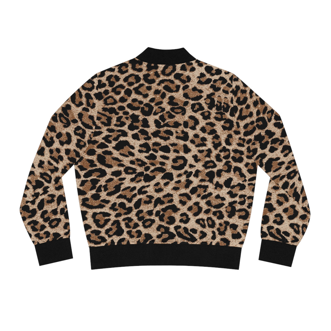 Leopard Print Women's Bomber Jacket — All-Over Print Fashion Bomber