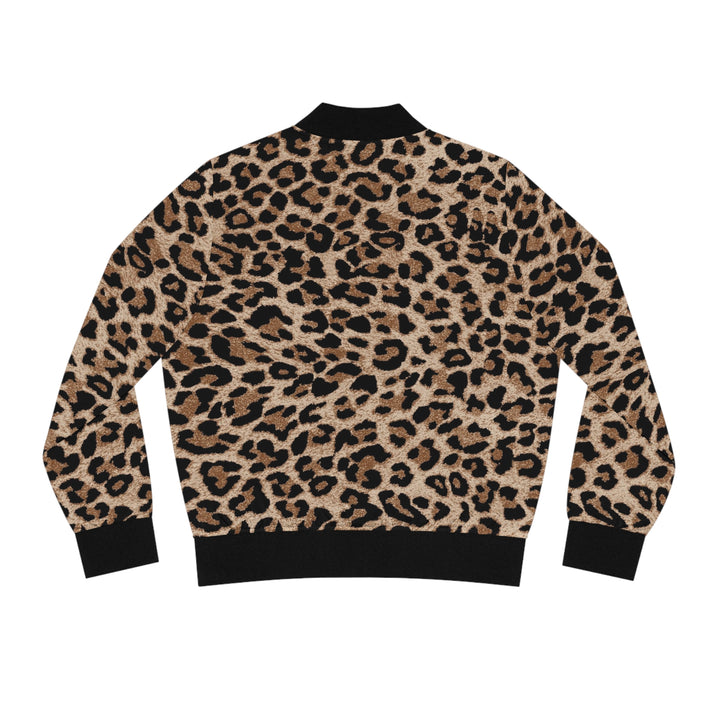 Leopard Print Women's Bomber Jacket — All-Over Print Fashion Bomber