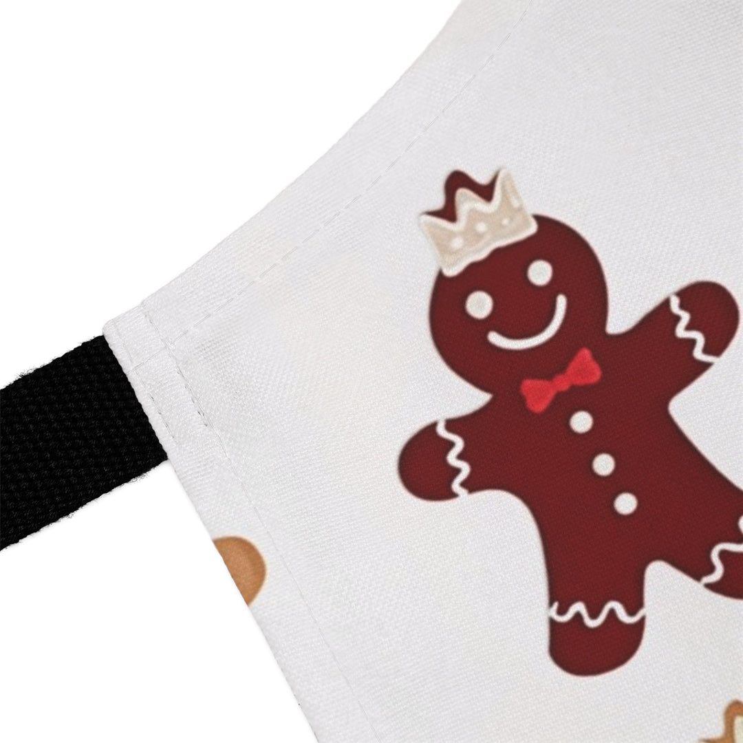 Gingerbread Pattern Apron Holiday Baking Kitchen Apron