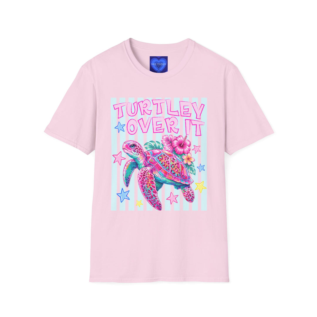 T-Shirt Turtley Over It' Colorful Sea Turtle Graphic Tee