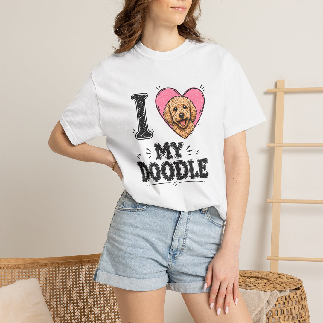 I Heart My Doodle T-Shirt Cute Doodle Dog Lover Tee
