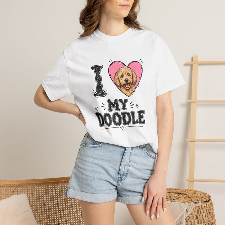 I Heart My Doodle T-Shirt Cute Doodle Dog Lover Tee