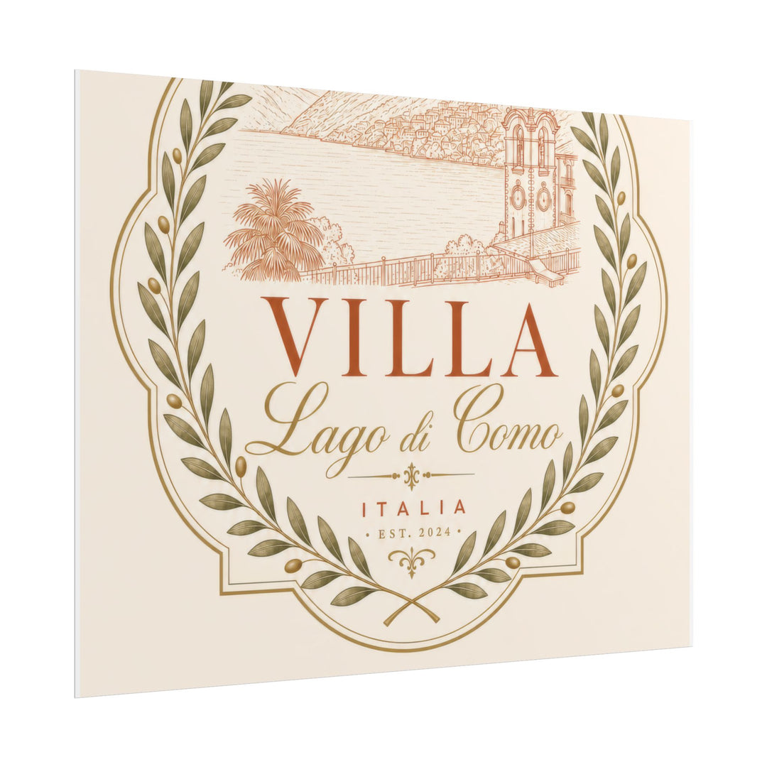 Villa Lago di Como Benvenuti Rolled Poster Vintage Italian Travel Art Print