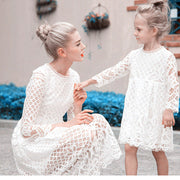 Children's Clothing Lace Dress Mother And Daughter Dresses