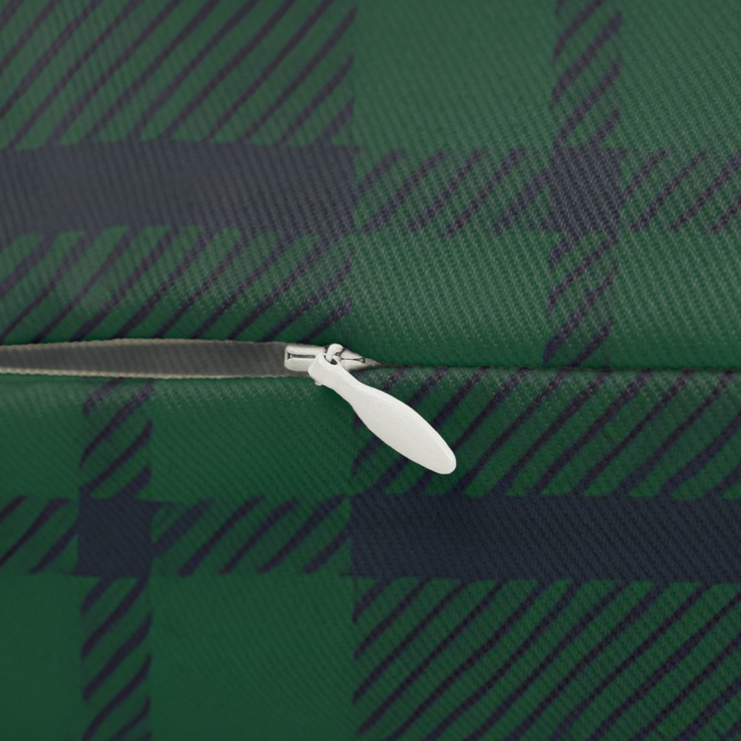 Personalized Merry Christmas Lumbar Pillow Tartan Plaid Custom