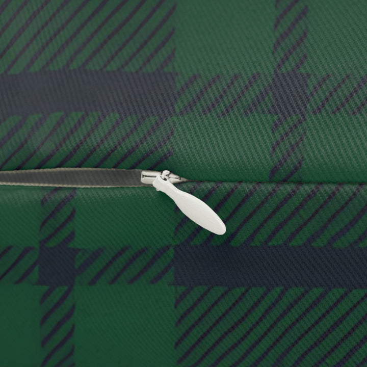 Personalized Merry Christmas Lumbar Pillow Tartan Plaid Custom