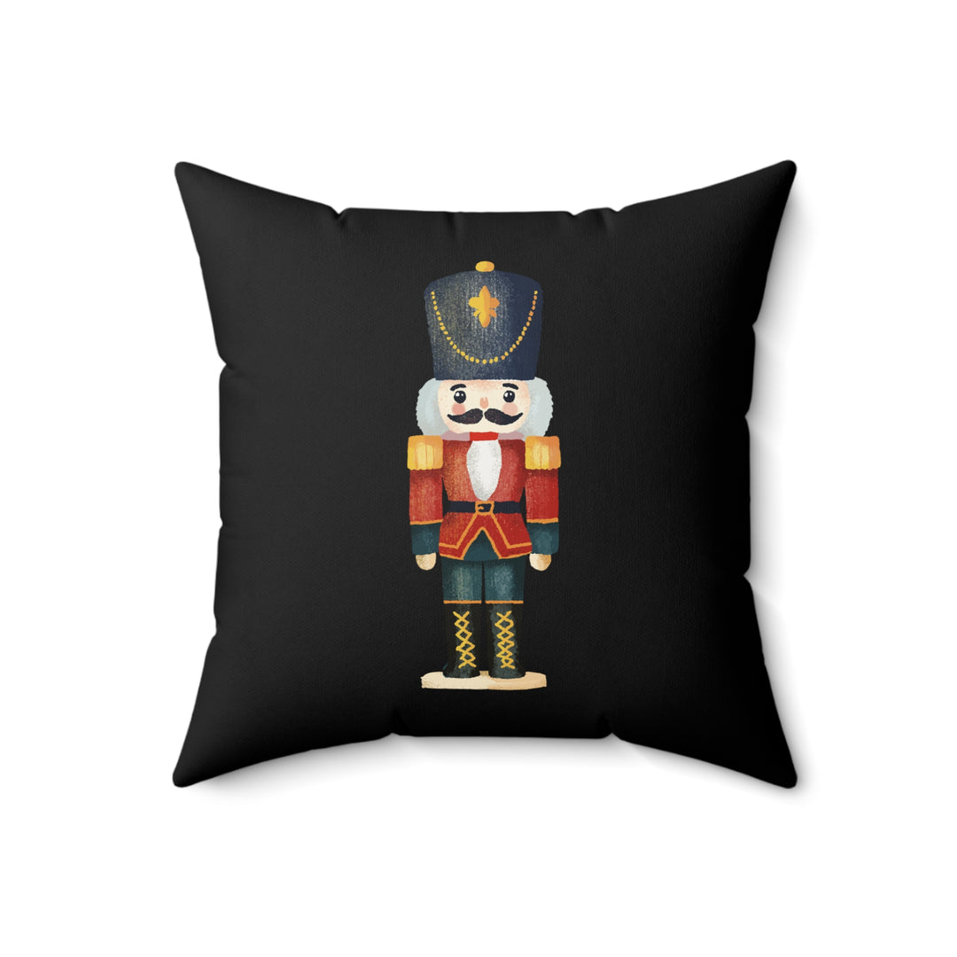 Nutcracker Faux Suede Square Pillow, Holiday Decor, Christmas Gifts, Home Accent, Decorative Pillow, Winter Vibes