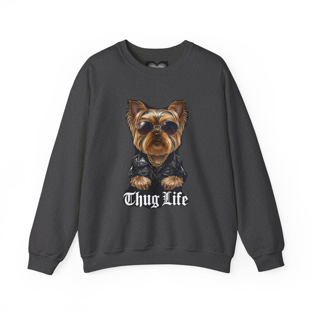 Thug Life Dog Sweatshirt Yorkie Gift Unisex for Pet Lovers Yorkshire Terrier Lover