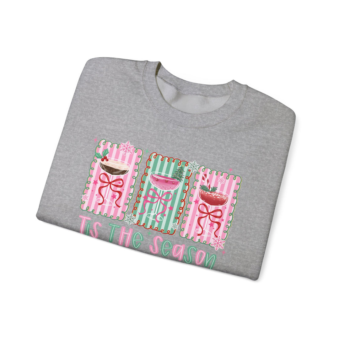 Holiday Gift Sweatshirt Tis The Season Design Festive Cocktails