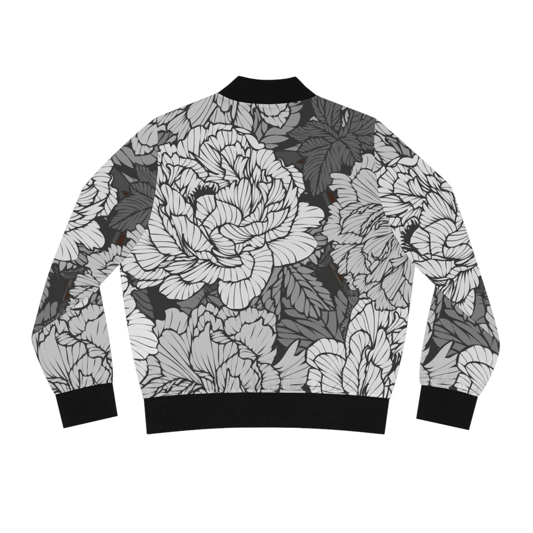 Peonies Women's Bomber Jacket Floral