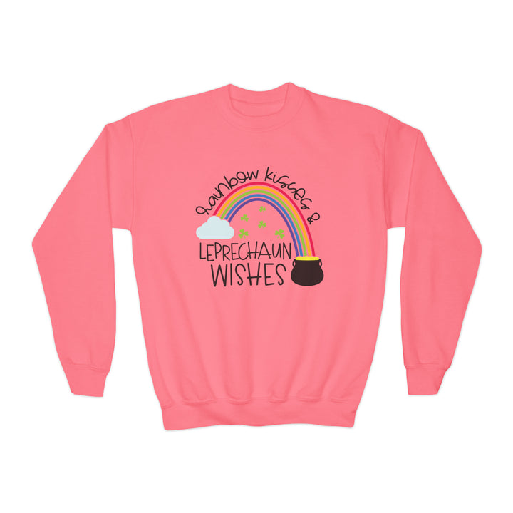 Rainbow Kisses and Leprechaun Wishes Youth Sweatshirt