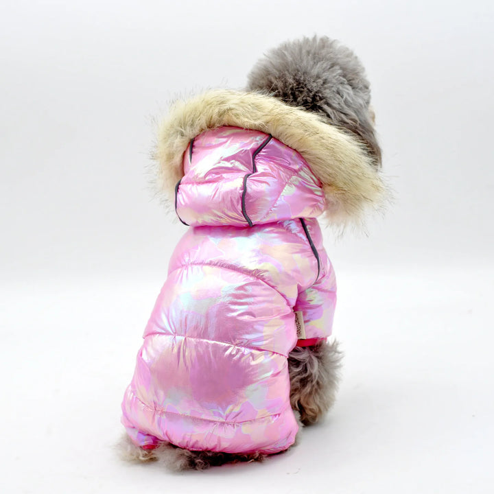 Winter Warm Down Dog Jacket Pet Dogs Costume Puppy Light-weight Four Legs Hoodie Coat Clothes Ski