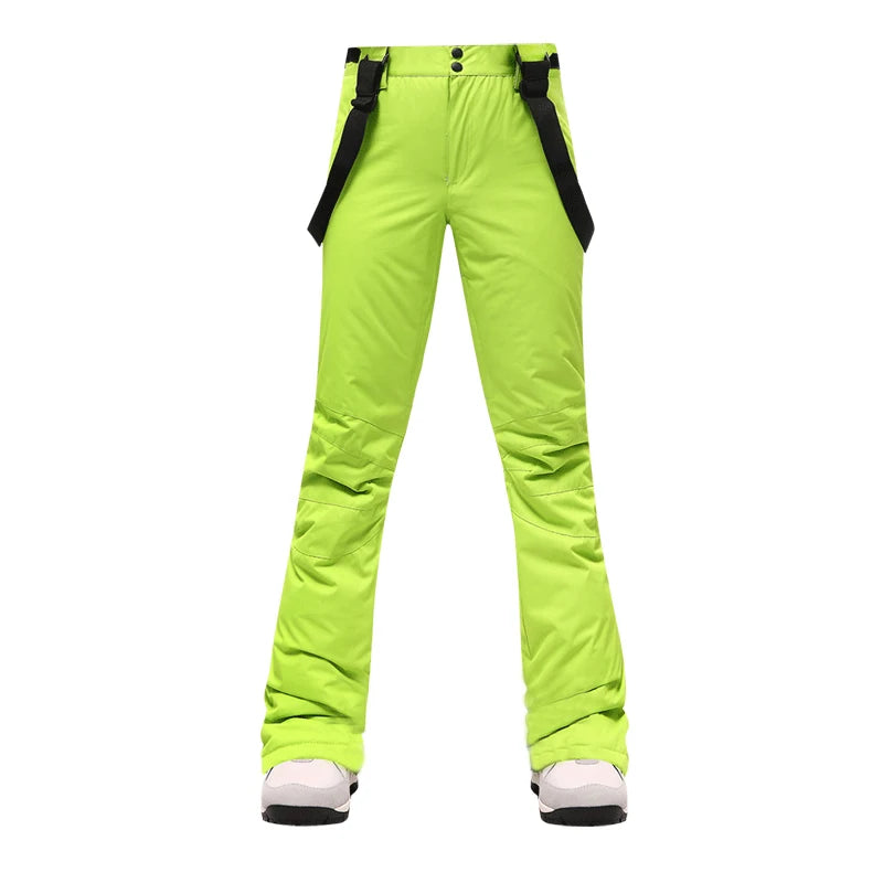 Nine Colors Ski Pants Women Thicken Windproof Waterproof Winter Snow Pants Outdoor Sports Snowboarding Warm Breathable Overalls