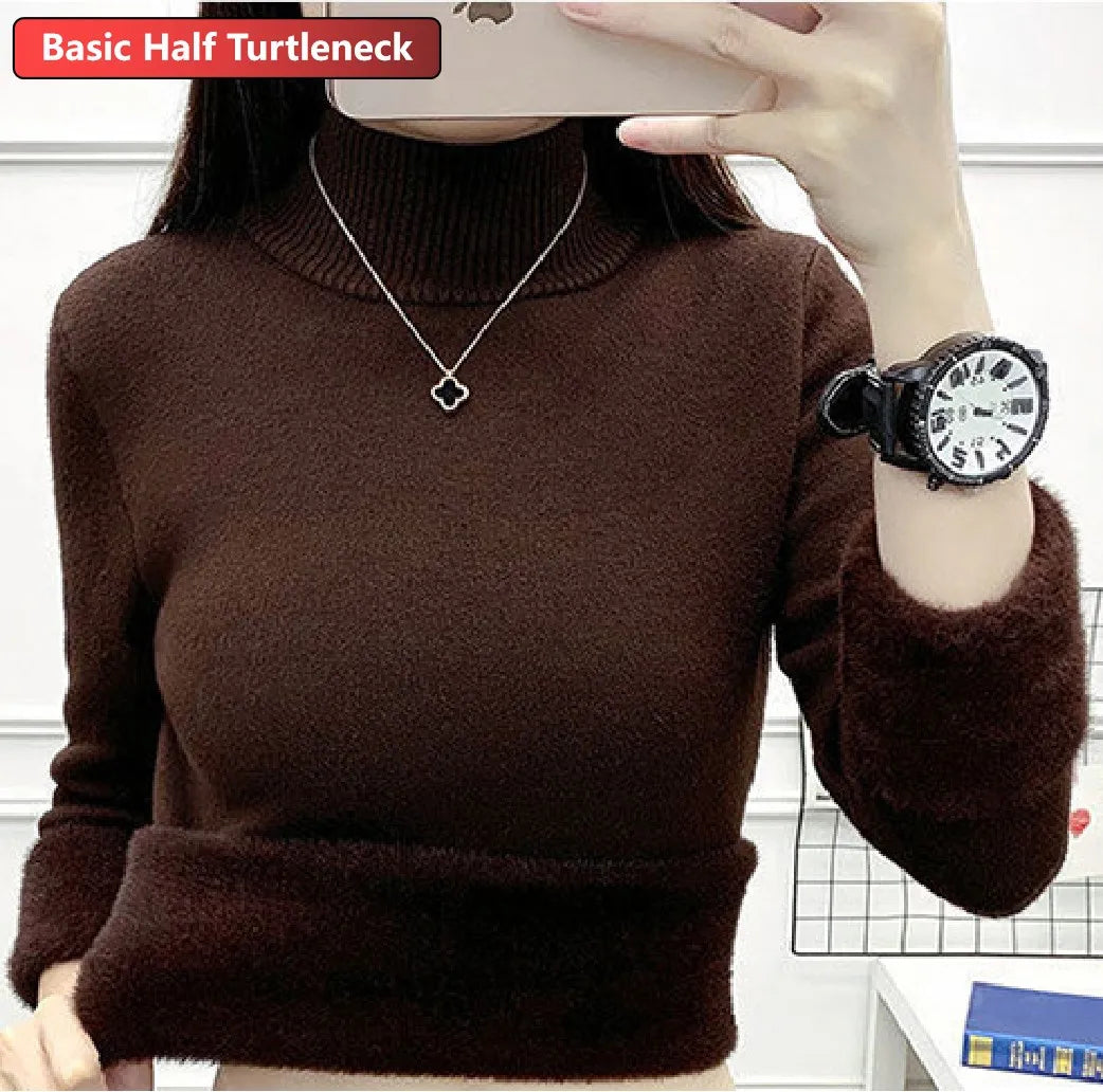 Stay Cozy and Stylish with our Winter Turtleneck Sweater for Women