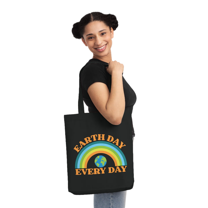 Rainbow Woven Eco Friendly Tote Bag for Earth Day and Sustainability