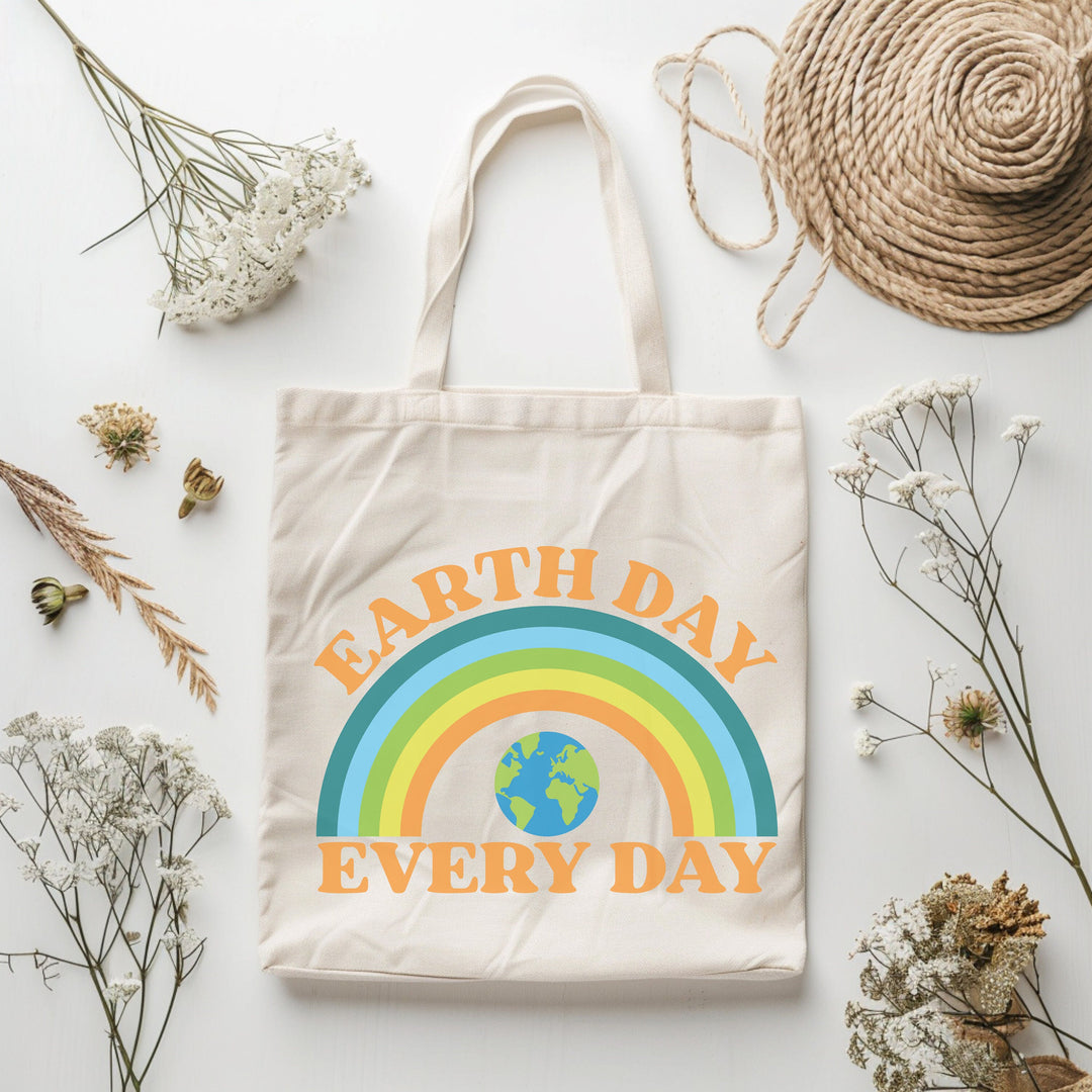 Rainbow Woven Eco Friendly Tote Bag for Earth Day and Sustainability