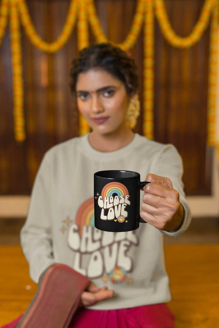 Choose Love Rainbow Accent Coffee Mug, 11oz