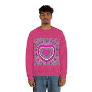Barbiecore Pink Heart Unisex Heavy Blend™ Crewneck Sweatshirt