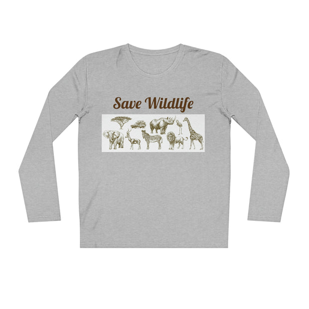 Save Wildlife Men's Organic Sparker Long Sleeve Shirt