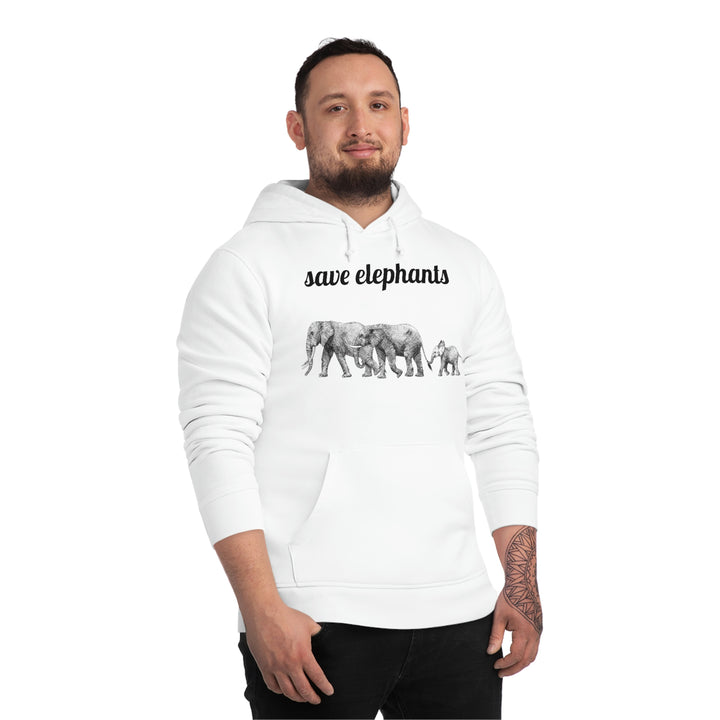 Save Elephants Unisex Drummer Hoodie