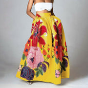 Women's Bohemian Floral Loose Plus Size Skirt 7 Prints Up To 5X