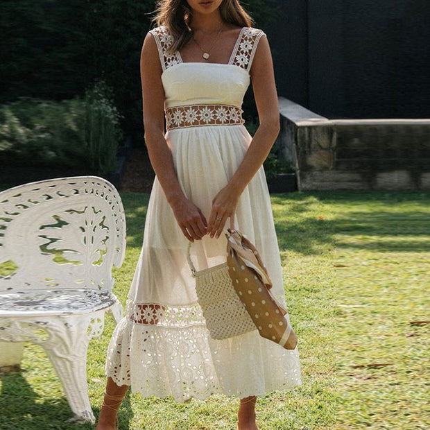 Lace Cut Out Sexy Summer Dress