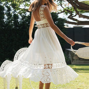 Lace Cut Out Sexy Summer Dress