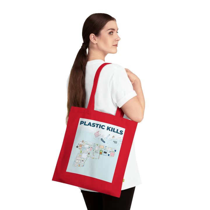 Plastic Kills Organic Cotton Tote Bag