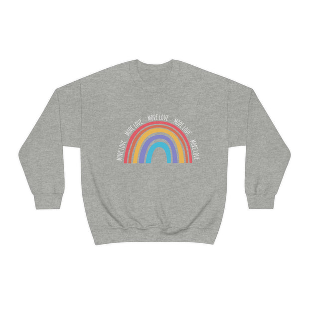More Love Rainbow Unisex Heavy Blend™ Crewneck Sweatshirt