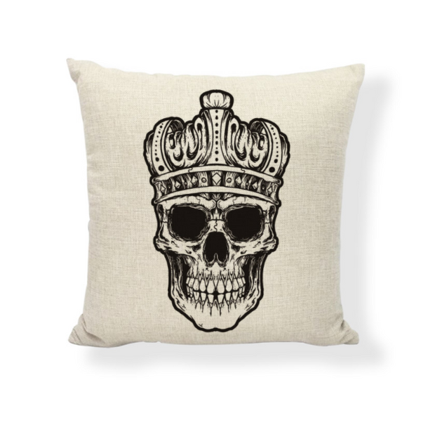 Skull and cotton pillow